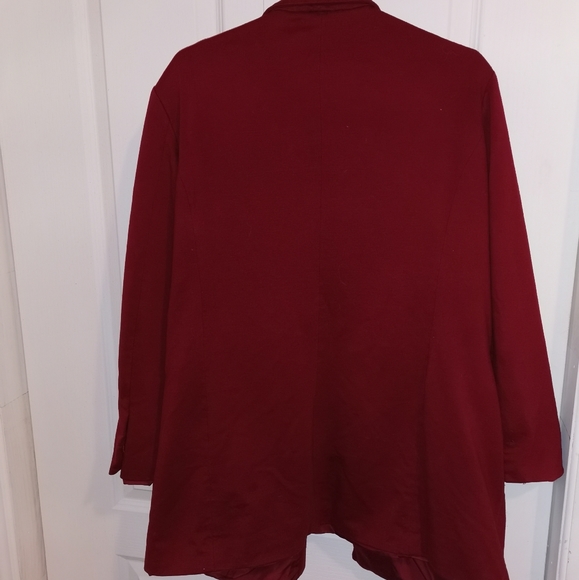 Burgundy Spring Fall light open Coat blazer XXL - Picture 2 of 9